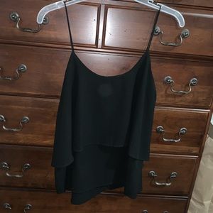 Black Two-Layer Tank Top